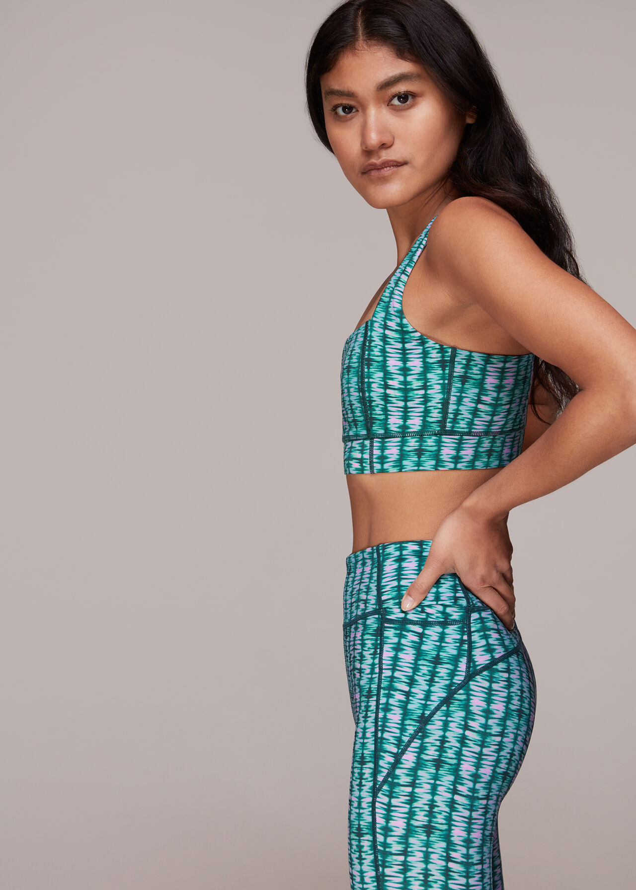 Abstract Wave Layered Legging
